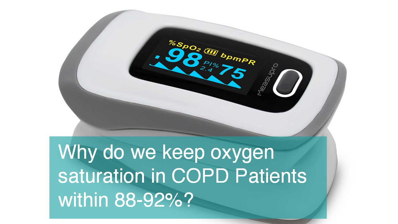 Why do we keep oxygen saturation in COPD Patients within 88-92%?